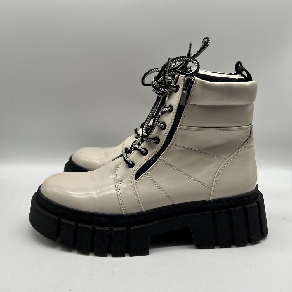 Steve Madden Women Incredible Y2K Chunky Grunge Combat Lace Up Boot 8.5M